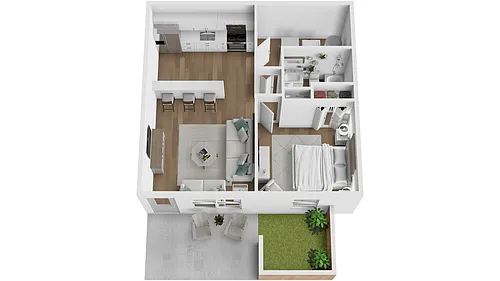 Floor plan 1 Bed 1 Bath