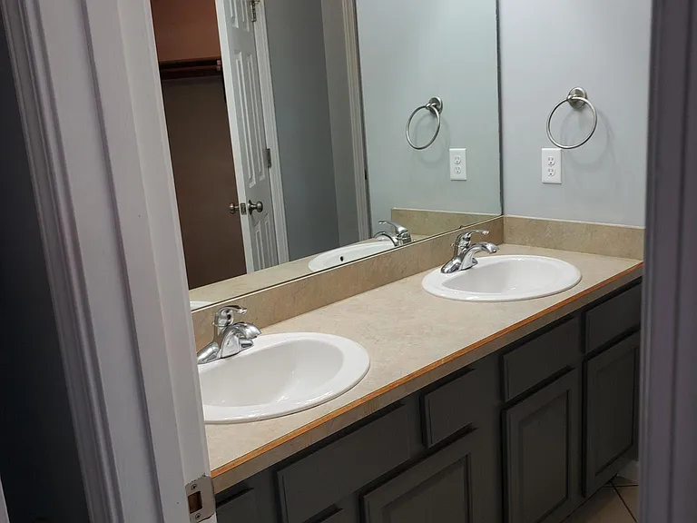 Dual vanity sink in master ensuite