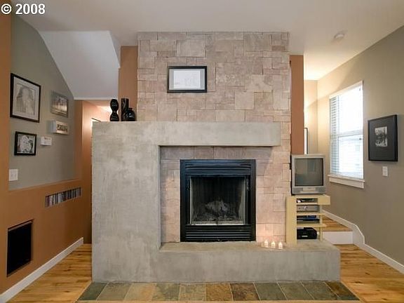 Custom Concrete Hearth & FP