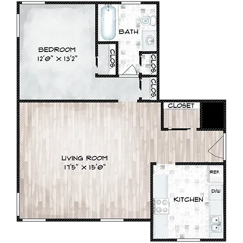 Floor plan 1 Bedroom