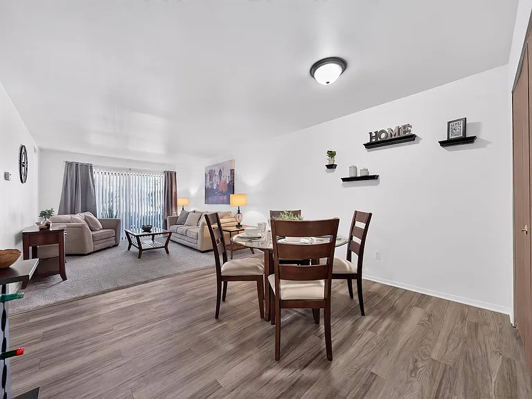 Spacious dining and living area at Eastwood Village Apartments in Clinton Township, MI.