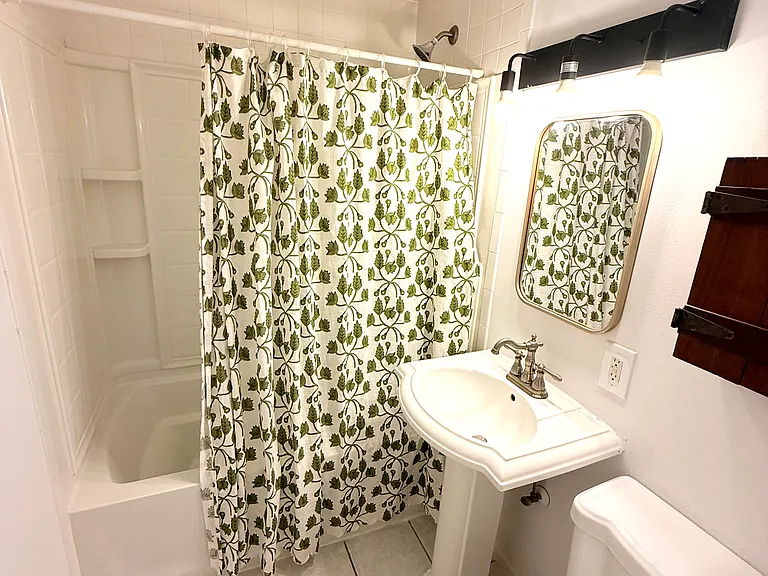 Freshly painted and updated bathroom