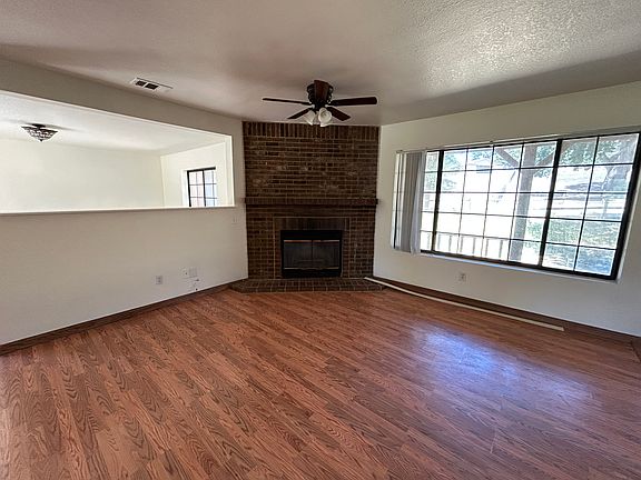 Wood-burning fireplace