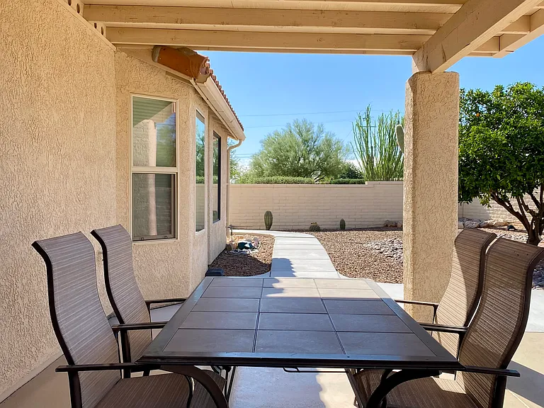 Back patio dining