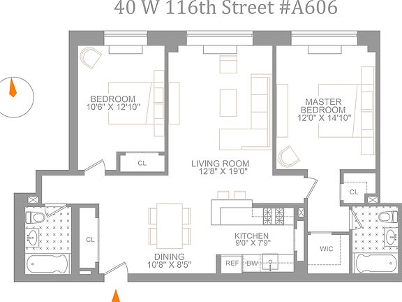 2nd image of 40 W 116th St APT A606