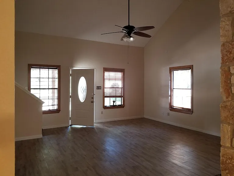 Living room, front door