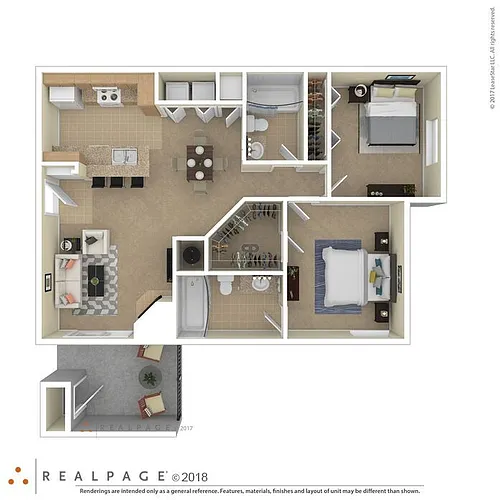 Floor plan Two Bedroom