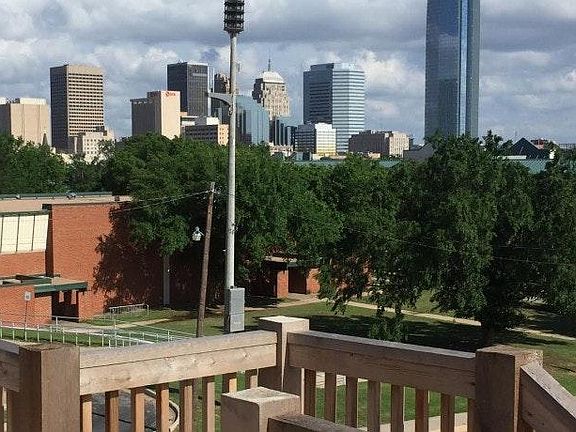 View from second floor balcony.