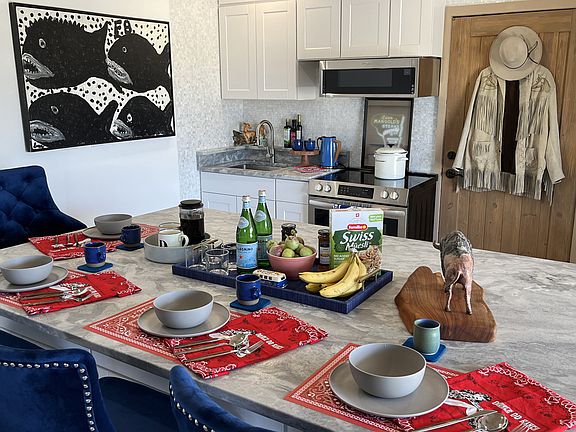 Kitchen and dining area