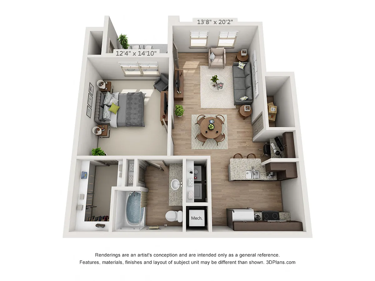 Floor plan Evangeline with Covered Parking