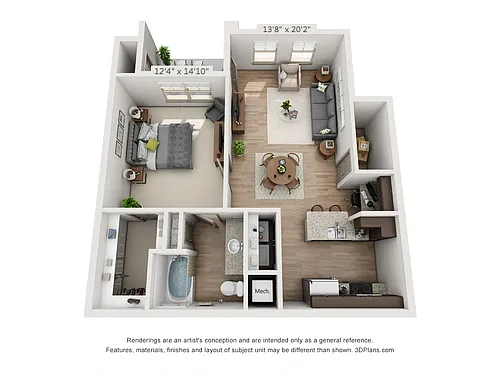 Floor plan Evangeline with Covered Parking