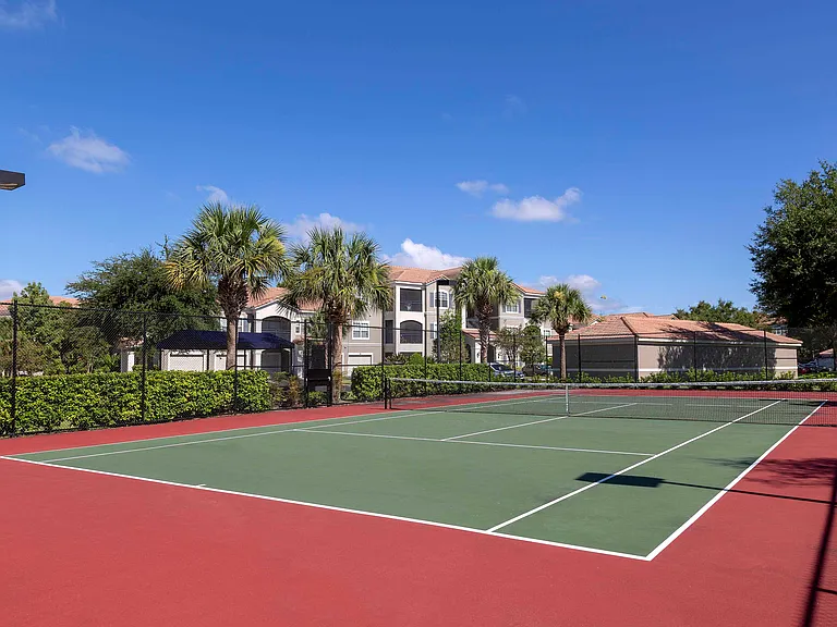 Lighted tennis court