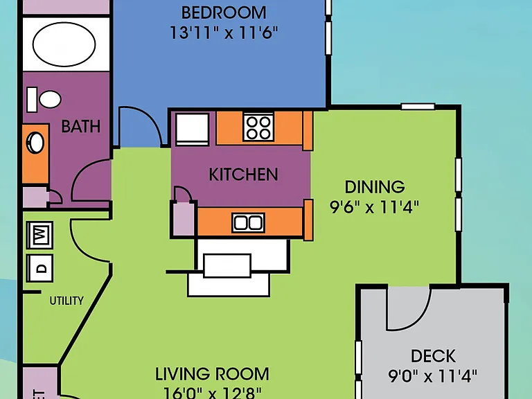 Wakefield Glen - A1 - 1 Beds - 1 Baths - 846 Sq. ft.