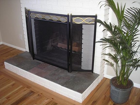 Living room fireplace