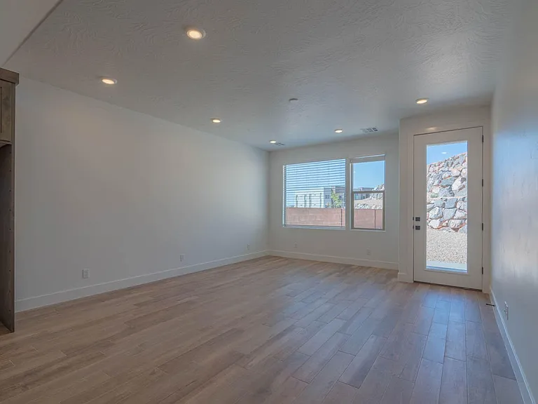 Living room with walk-out to patio