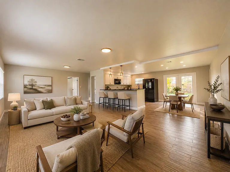 Staged living room