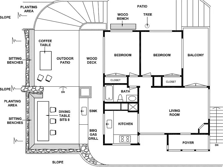Main Floor and outdoor layout