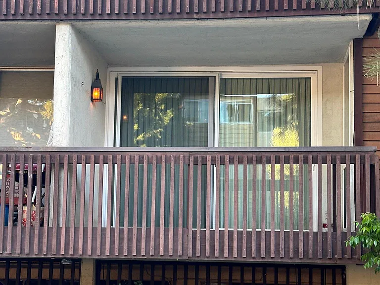 View of patio from street
