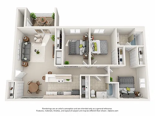 Floor plan Three Bedroom