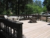 Large wooden deck