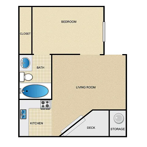Floor plan 1x1S