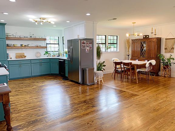 Open concept living room, dining room, kitchen