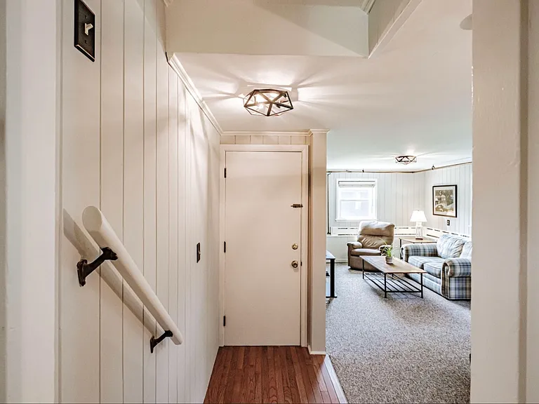 Family room and garage entrance.