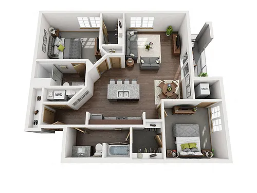 Floor plan 2X2 S