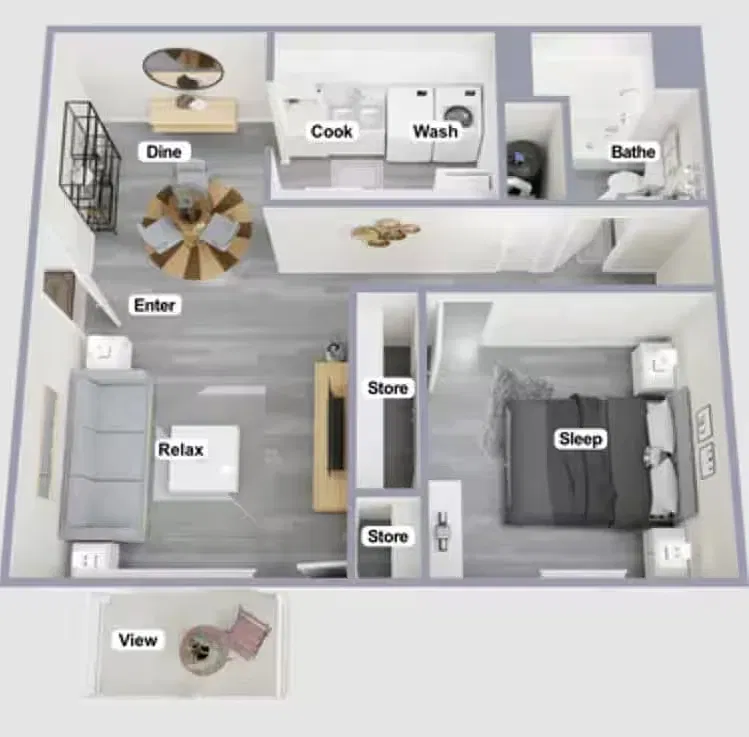 Floor plan 1 Bedroom