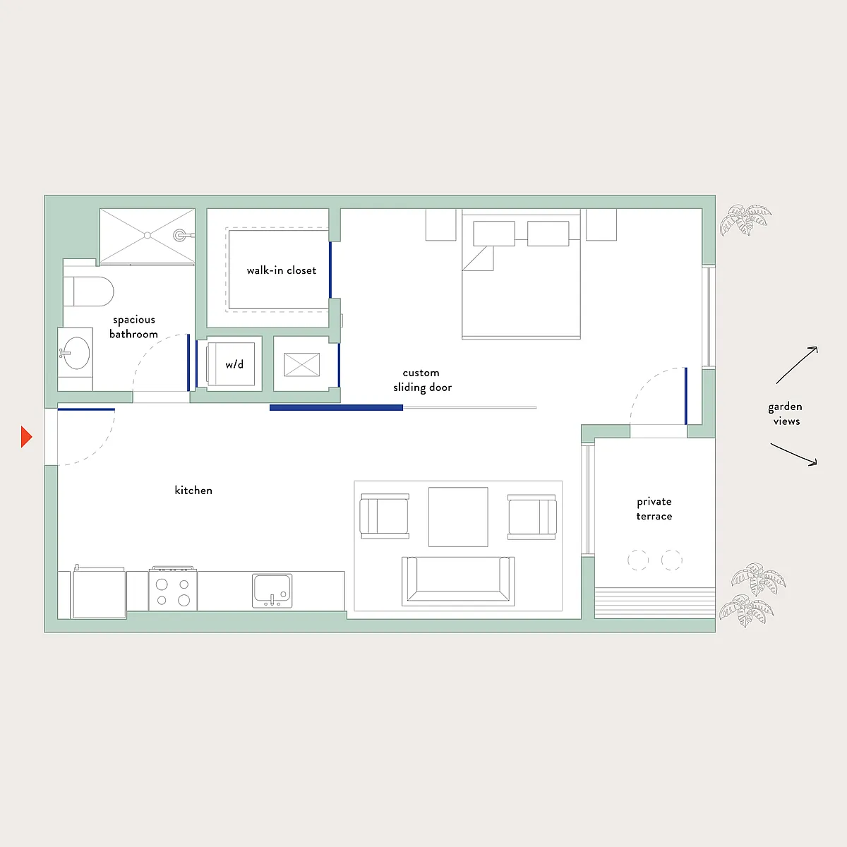 Floor plan 1B10