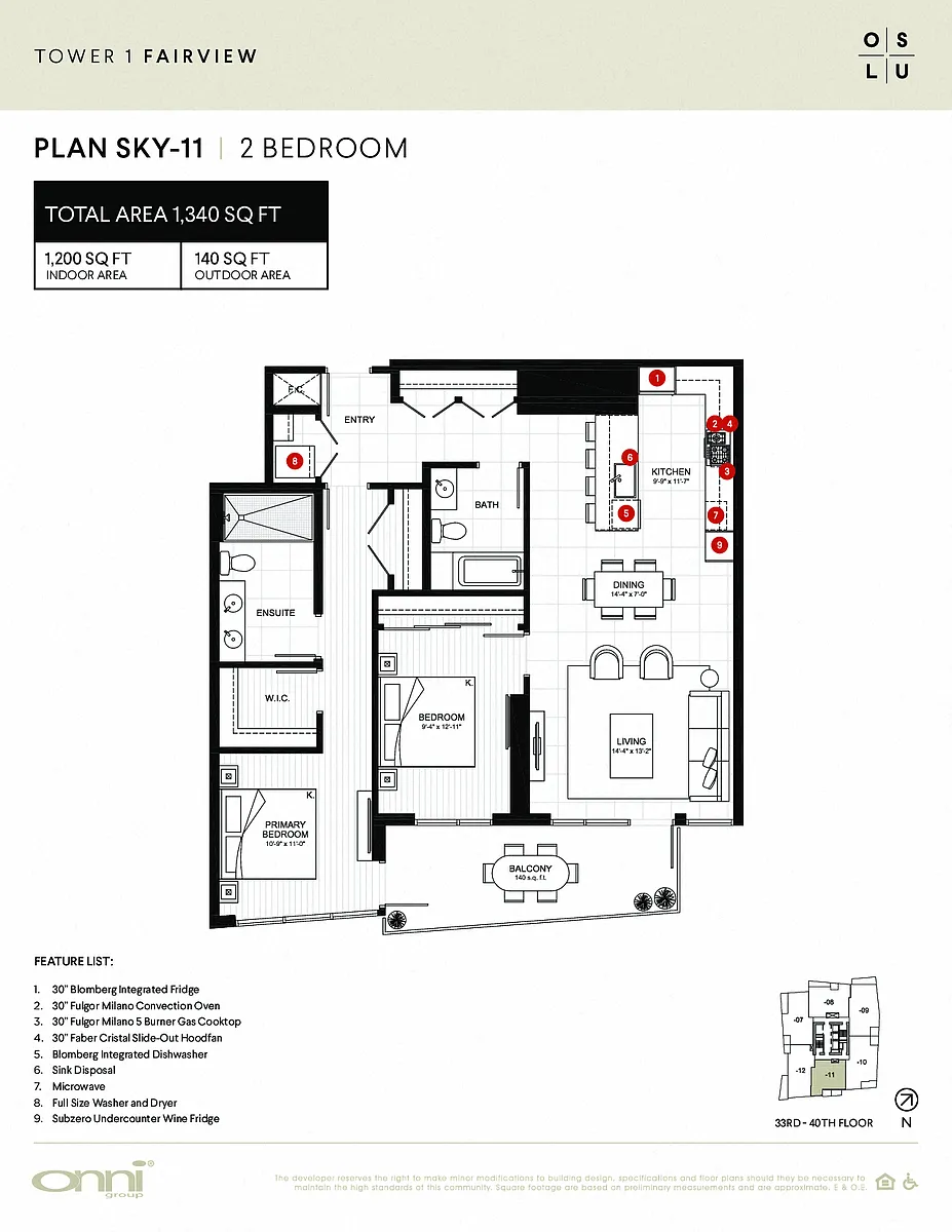Floor plan Fairview Sky11
