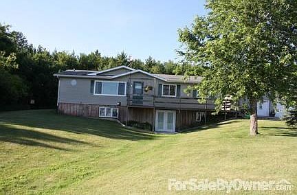 Front view of house with walkout