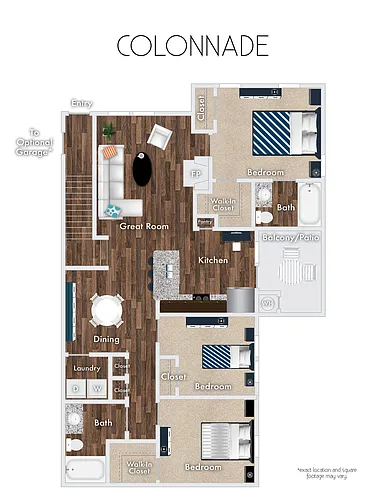 Floor plan Colonnade with Garage