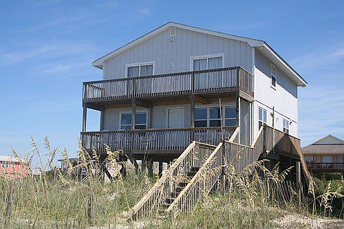 Beachside of house