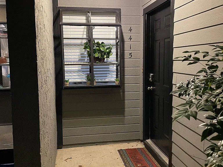 Entrance with smart lock and spot light