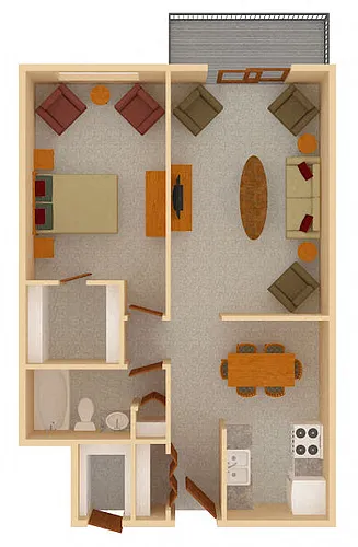 Floor plan 1bed