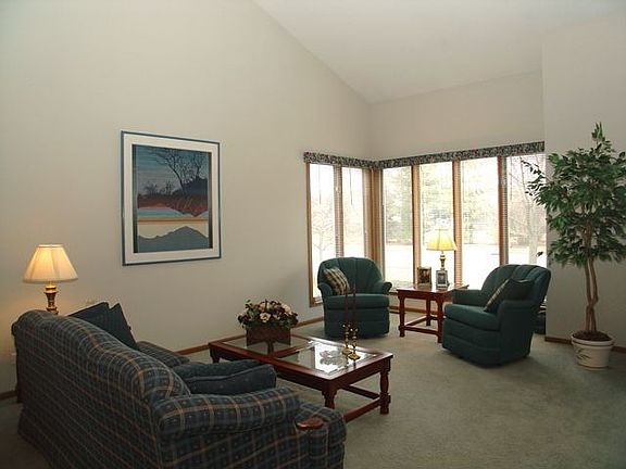 Living Room with Vaulted Ceiling