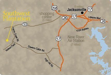 map  to S.W. Plantation & Nelson Park Rd.