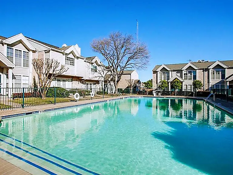 Large, clean community pool with clear water and ample space for enjoyment.