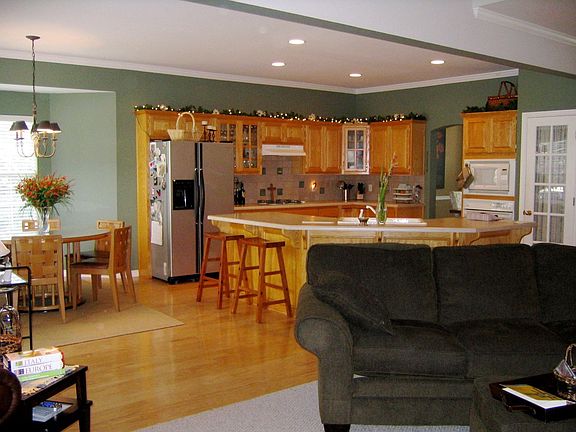Living room view on kitchen