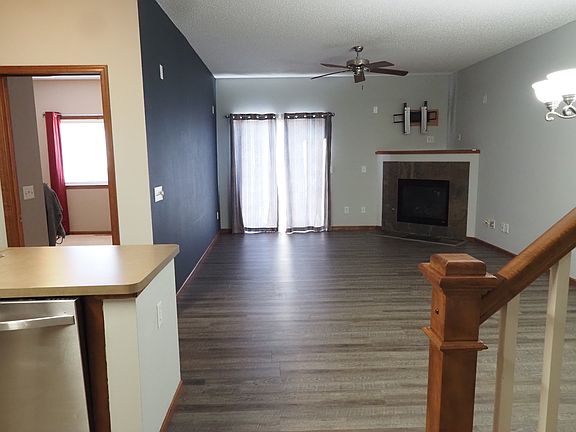 Main living space from stairwell.