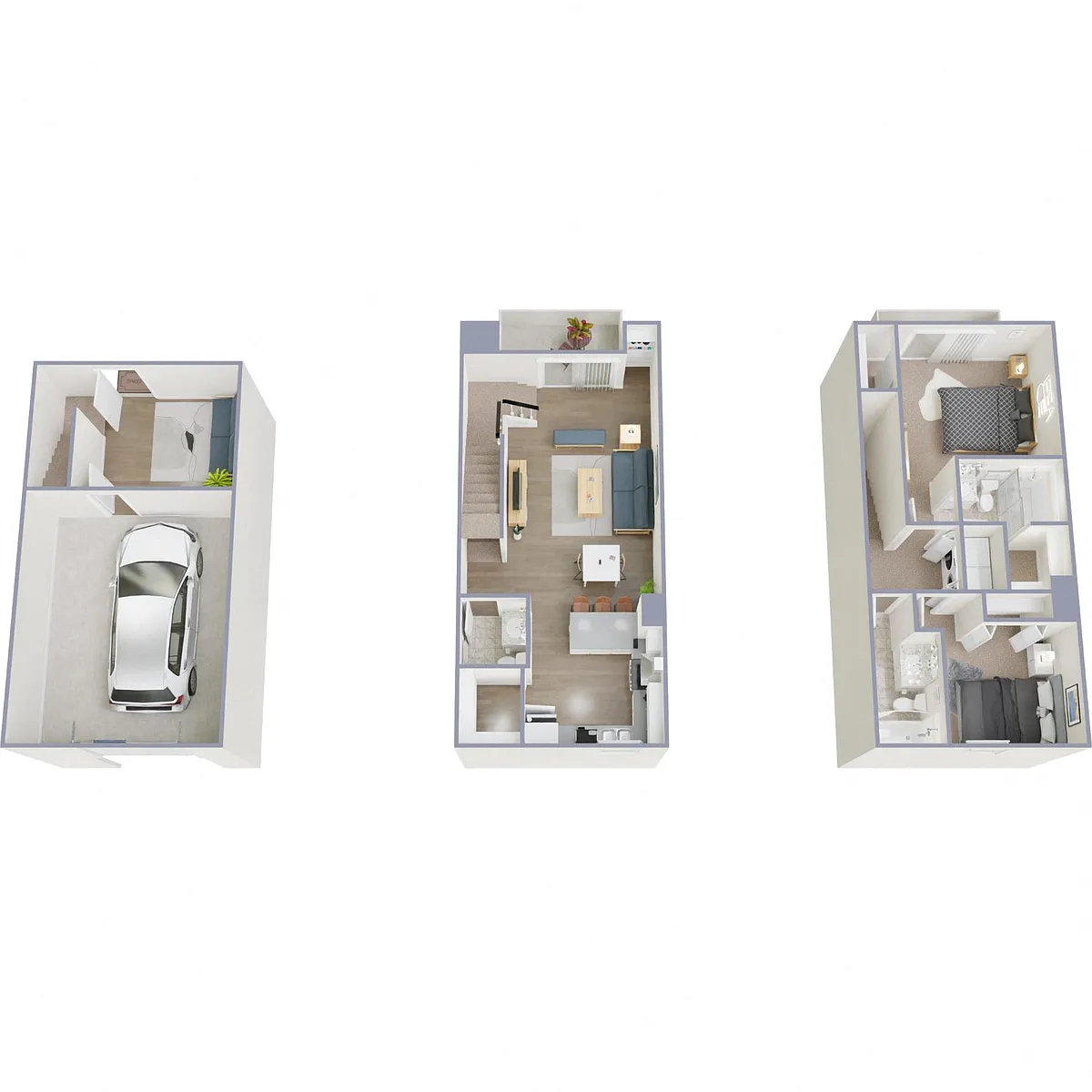 Floor plan 2 Bed 2.5 Bath Plus Den