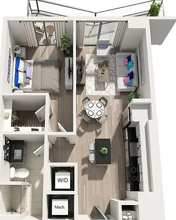 A2 | 1x1 | 673 sq ft A2 | 1x1 | 673 sq ft