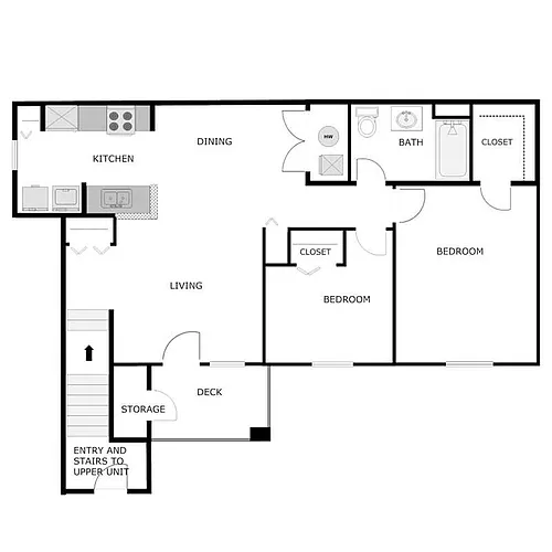 Floor plan 2x1B