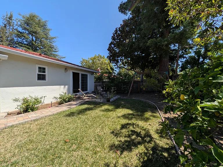 Back yard facing master bedroom.