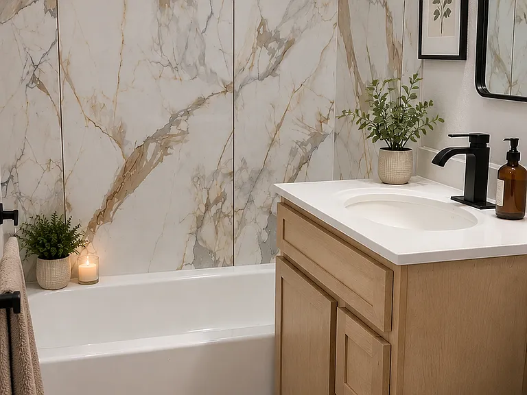 AI created visual of hall bath