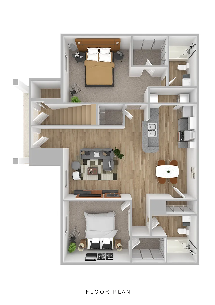 Floor plan 2 Bedroom 2 Bath