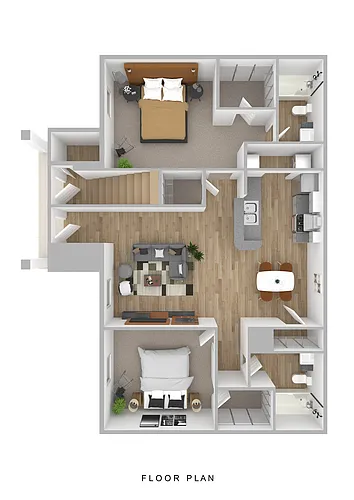 Floor plan 2 Bedroom 2 Bath