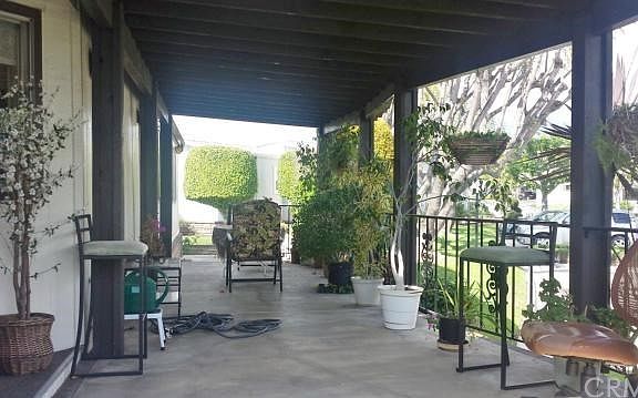 Full length covered porch