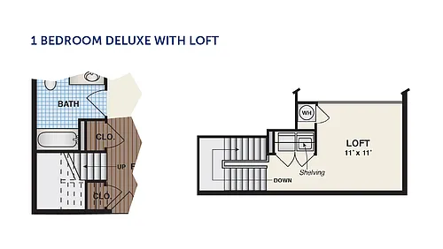 Floor plan $2.24/sq.ft. - Summerfields 360-One Bedroom Deluxe